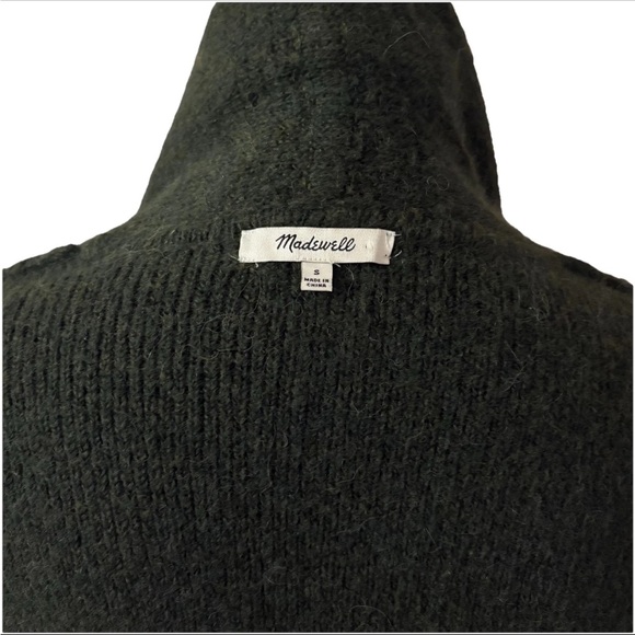 Madewell Glenridge Shawl Collar Sweater Coat Size XS Heather Pine - Picture 8 of 9